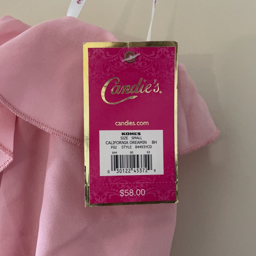 Candie’s Pink One Shoulder Ruffle Mini Dress - NWT - Picture 3 of 5